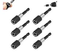 Lot de 6 Porte-Embouts Magnétiques à Changement Rapide 1/4" (60 mm), Convient pour Perceuse, Tournevis, Visseuse sans Fil, Perceuse-Visseuse Sans Fil, Embouts Porte-Embout