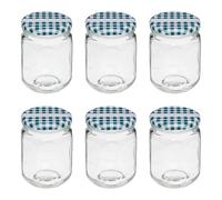 Lot de 6 Pots à Confiture en Verre Jarro 0,5L Transparent