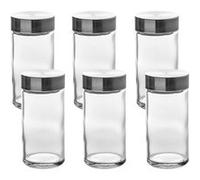 5five Lot de 6 pots à épices en verre - Transparent