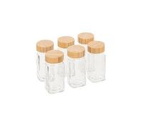 - Lot de 6 Pots à Epices en Verre "Grady" 15cm Transparent