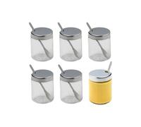 Lot de 6 pots à moutarde avec cuillère