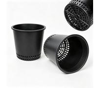 Lot de 6 pots de fleurs en plastique, respirants, de 7 pouces
