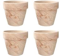 Lot de 6 pots de fleurs en terre cuite avec système de drainage, 10 x 10 cm