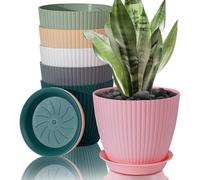 Lot de 6 pots de fleurs modernes de 15 cm
