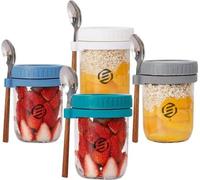 Lot de 6 pots de flocons d'avoine - Idéal pour ton petit-déjeuner