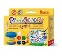 Lot de 6 pots de peinture gouache liquide BASIC - 40 ml. couleurs assorties Assortiments G