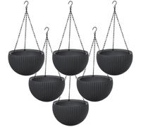 Lot de 6 pots suspendus Keter Sphere Planter, couleur anthracite