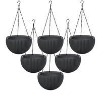 Lot de 6 pots suspendus Keter Sphere Planter, couleur anthracite