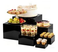Lot de 6 Presentoir Aperitif Buffet 3 à 8 pouce,présentoir buffet Noir | Support présentoir buffet, Idéal pour apéritif, mariage, buffet boissons, gâteau, bijoux. Facile à nettoyer et réutilisable