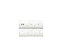 Lot de 6 prises 2P+T + plaque Blanc Delta Iris SIEMENS-SIEMENS