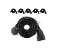 - Lot de 6 prolongateurs 16A 2P+T HO5VV-F 3G1,5mm² - noir 10m