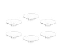 Lot de 6 Protège-Bougies en Verre, Anneaux de Récupération, Bobèches Pratiques, Protège-Bougies Coniques pour, Pétale