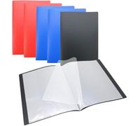 WAYTEX 931400P Lot de 6 Protèges Documents A4 40 Vues 20 Pochettes Couverture Polypro Couleurs Assorties