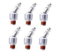 Lot de 6 raccords pneumatiques pivotants à 360° pour tuyau d'air 1/4 NPT | Lot de 6 connecteurs de tuyau d'air rotatifs à 360 degrés conçus pour arrêter la torsion du tuyau et réduire la fatigue du