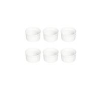 Lot de 6 Ramequins Ronds ""Céramique"" 9cm Blanc
