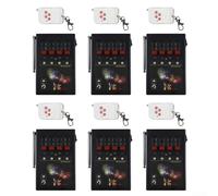 Lot de 6 récepteurs sans fil longue portée, télécommande de 500 mètres pour éclairage d'événement et équipement de scène, construction ABS avec LED d'état, lot de 6 pour un fonctionnement synchrone