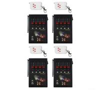 Lot de 6 récepteurs sans fil longue portée, télécommande de 500 mètres pour éclairage d'événement et équipement de scène, construction ABS avec LED d'état, lot de 6 pour un fonctionnement synchrone (4