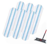 Lot de 6 Recharges pour Vileda, Serpillières Microfibre Haute Absorption, Balai Serpillère pour Vileda et O-Cedar H2Pro, Lavable en Machine, Nettoyage Tous Sols, 40,5 x 11 cm