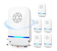 Lot de 6 répulsifs à ultrasons antiparasitaires, pièges à souris d'intérieur pour la maison, répulsif électronique anti-moustiques, insectes, cafards, araignées, fourmis et autres