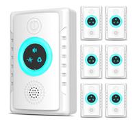 Lot de 6 répulsifs à ultrasons d'intérieur à brancher pour souris, rats, gardons, araignées et insectes, répulsif électronique contre les rongeurs avec 3 modes, dissuasif pour la maison, le garage