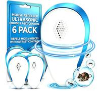 Lot de 6 répulsifs à ultrasons pour souris, moustiques, araignées | Repousse souris, rats, cafards, fourmis, pour maison, garage, bureau, lutte contre les parasites, les rongeurs