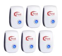 Lot de 6 répulsifs à ultrasons - Répulsif électronique contre les moustiques - Répulsif à souris - Pour intérieur contre les moustiques, les rats, les cafards, les fourmis
