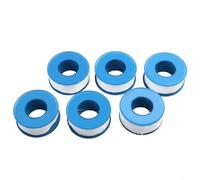 Lot de 6 rouleaux de ruban d'étanchéité en PTFE en silicone blanc pour raccord de tuyau en métal et plastique - Ruban d'étanchéité étanche pour réparation de plomberie