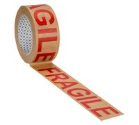 Lot de 6 - Ruban adhésif Kraft brun Bruneau imprimé ''Fragile'', 85 g/m², 50 mm x 50 m - Rubans adhésifs imprimés & de sécurité - Bruneau