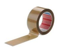 Lot de 6 Rubans d'emballage PVC colle caoutchouc 52 microns - Dimensions : H 50 mm x L 66 mètres, havane G