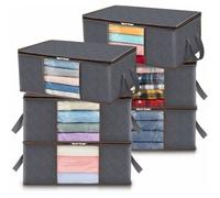 Lot de 6 Sac de Rangement Vetement 35L, Boîte de Rangement Sous lit Pliable, Housse Rangement Couette Organisateur de Placar ALURRA