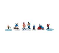 Feeric Lights & Christmas Santons Village de Noël Sports d'Hiver Lot de 6 24 cm Multicolore