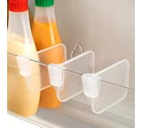 Lot de 6 séparateurs de réfrigérateur en plastique transparent - Réglables, épais et transparents - Idéal pour le rangement