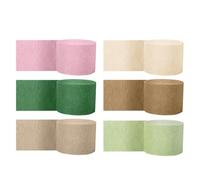 Lot de 6 serpentins en crépon multicolores flexibles pour décoration | Rouleau de papier crépon pour anniversaires, mariages, fêtes, loisirs créatifs