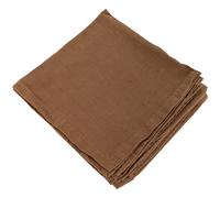 Lot de 6 serviettes de table 40x40 cm collection MATTIS marron cognac