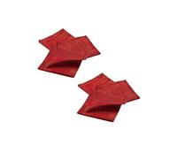 Douceur d'intérieur - Lot de 6 serviettes fils métallisés L. 40 cm x l. 40 cm - Rouge et or - Douceur d'intérieur Rouge G