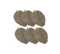 - Lot de 6 sets de table feuille en roseau - 48 x 38 cm - Marron