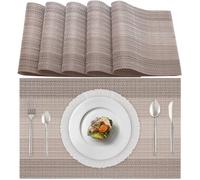 Lot De 6 Sets De Table Lavable (70% Pvc Et 30% Polyester) Set De Table Nettoyage Facile Antidérapant Résistant À La Chaleur [BI259]