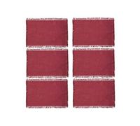- Lot de 6 Sets de table Maha en coton - 45 x 30 cm - Grenat - Maha