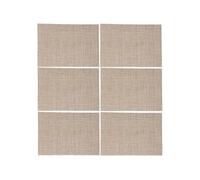 - Lot de 6 Sets de table rectangulaire Maoli - 50 x 30 cm - Beige - Maoli