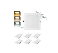 Lot de 6 Spot LED Encastrable Carré 16W, 3CCT 1400LM IP44, Trou 145-160mm | Grebeam Plafonniers LED Encastrable 170mm, Blanc Chaud/Blanc Neutre/Blanc Froid 3000K/4000K/6500K, pour Salle de Bain
