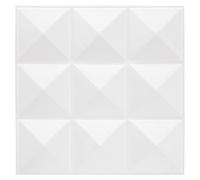 Lot de 6 Stickers Mureaux "Piky" 30x30cm Blanc