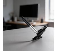 Lot de 6 stylos à bille rétractables multifonctions avec support de lampe torche LED pour tablettes - Léger 14 cm Couleurs mélangées