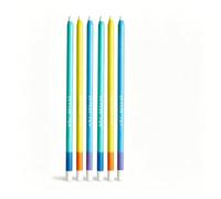 Lot de 6 Stylos Gomme Rétractables, Bâtonnet Effaceur Précis pour Crayon Papier, Gomme Sans Trace, Taille-Crayon Offert, Fournitures de Bureau et Dessin, Couleurs Assorties