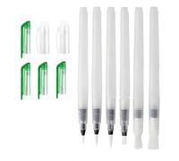 Lot de 6 stylos pinceaux à eau, pinceau aquarelle, réservoir d'eau