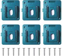 Lot de 6 supports de batterie pour Makita et Bosch avec 12 vis | Support de batterie 14,4 V/18 V, support de batterie, support d'outils de perçage électriques (pas de batterie)