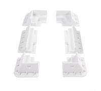 Lot de 6 supports de montage pour panneaux solaires pour toits plats, camping-cars, bateaux, caravanes, ABS, blanc, sécurisé, étanche, résistant aux UV, design ventilé pour toit en aluminium et bois