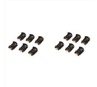 Lot de 6 supports de piles bouton CR2032 en plastique marron