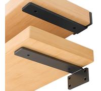Lot de 6 supports d'étagère robustes de 20,3 cm d'épaisseur, supports d'étagère flottants cachés, supports d'étagère industriels rustiques avec finition en fer moderne