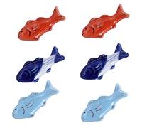 Lot de 6 supports en céramique pour baguettes de poisson, tapis de cuisine, cuillère, fourchette, vaisselle