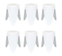 Lot de 6 Tabourets Empilables Eve 46cm Blanc